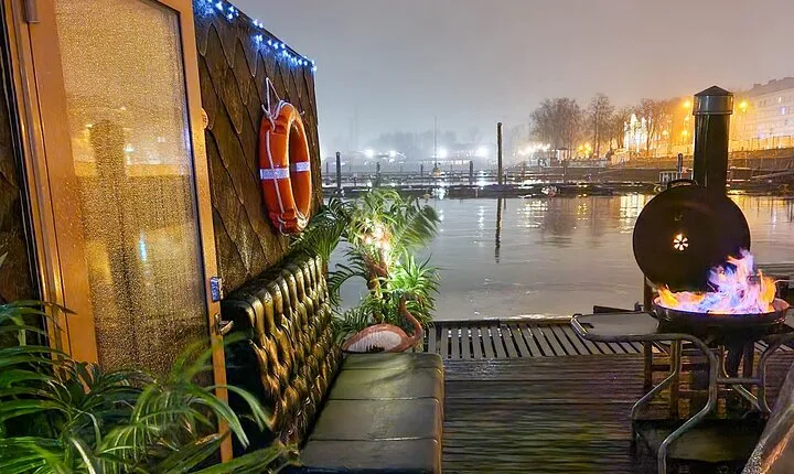 Floating Sauna in Daugava River