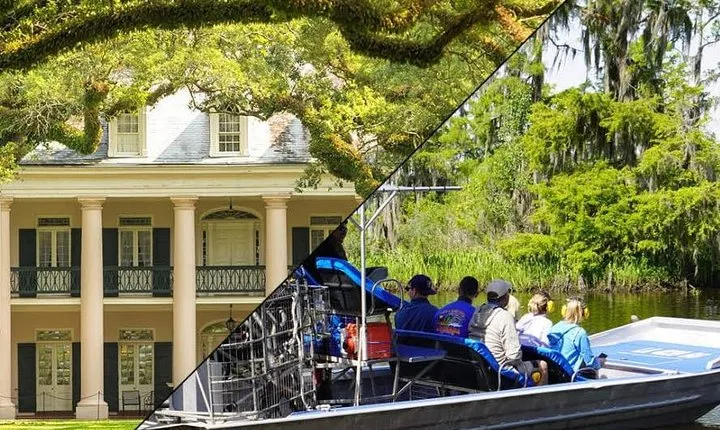 Oak Alley Plantation and Small Airboat Tour from New Orleans