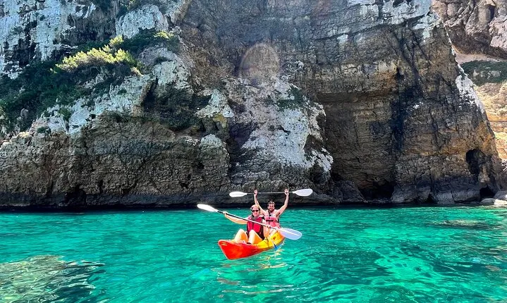 Kayak Paradise: Cala Portixol Snorkel, Cave & Cliff Jumping Tour