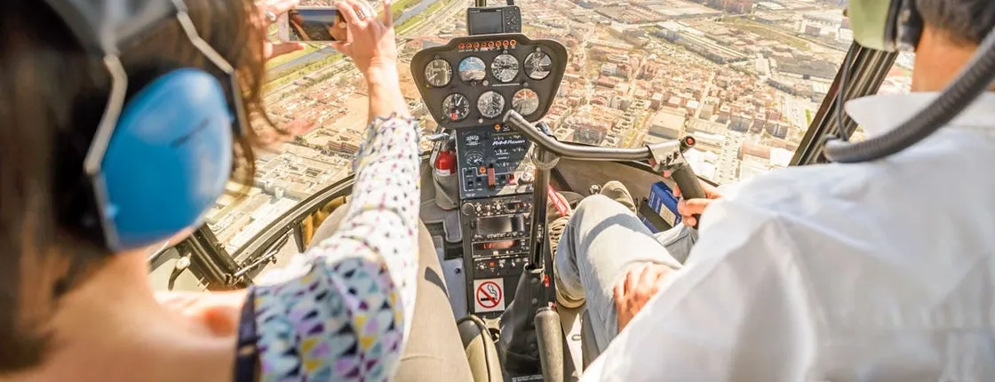 11-minute helicopter ride in Barcelona