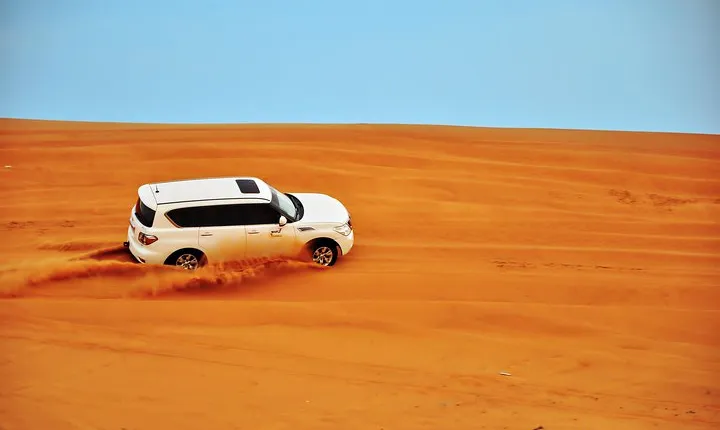 Dubai Red Dunes Safari, Camel ride, Fire Show, BBQ Dinner
