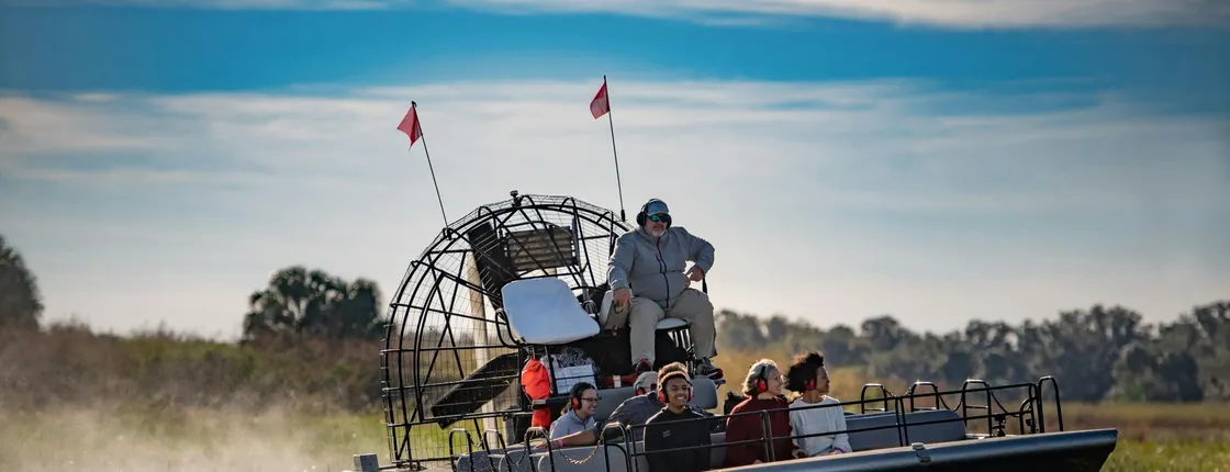 Scenic thirty minute Central Florida Everglades airboat tour with park admission