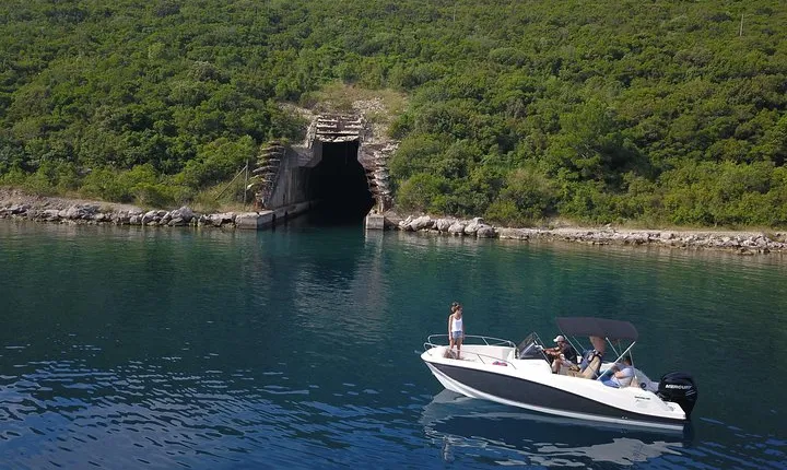 Boat tour to Lady of the Rock , Submarine base & Blue Cave swim