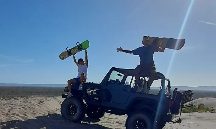 Sandboarding in the Mogote Dunes in Mexico