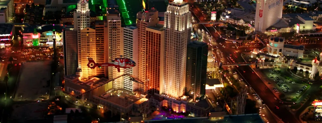 Las Vegas Strip highlights night flight