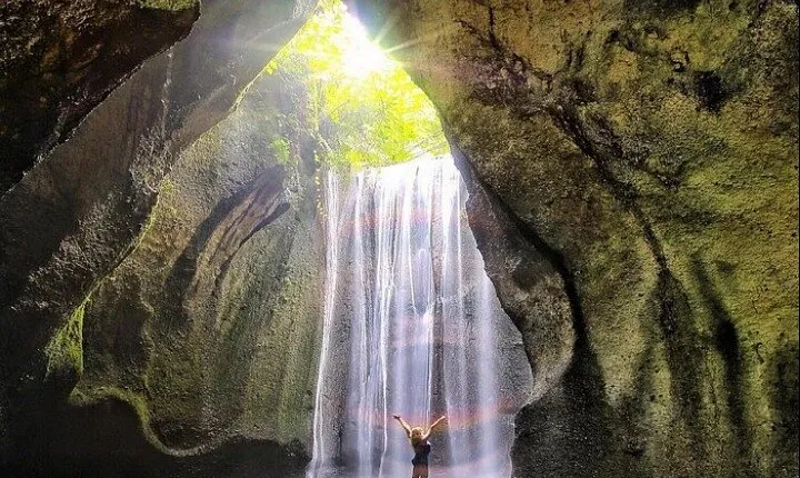 From Bali -Tibumana Tukad Cepung and Tegenungan Waterfalls Tour