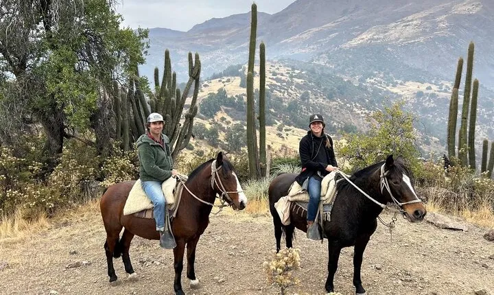 Private Andes Horse Riding with Cheese and Wine. Near Santiago