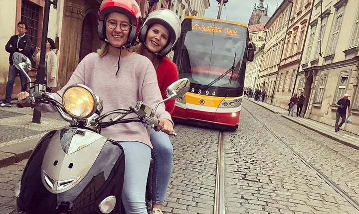 Big scooter tour of Prague, for two (audio guide)