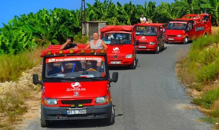 Alanya Sapadere Canyon & Waterfall tour in open Cabrio Bus