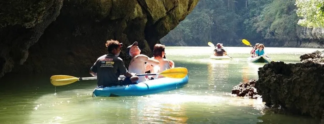 Full-day sea kayaking guided island tour from Khao Lak
