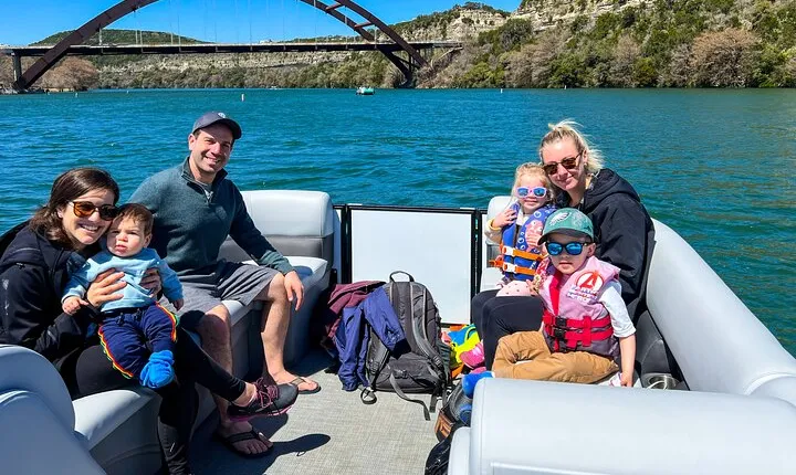 Public Lake Austin Boat Tour with Full Sun Shading