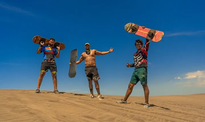 Sandboarding at the Mogote Dunes
