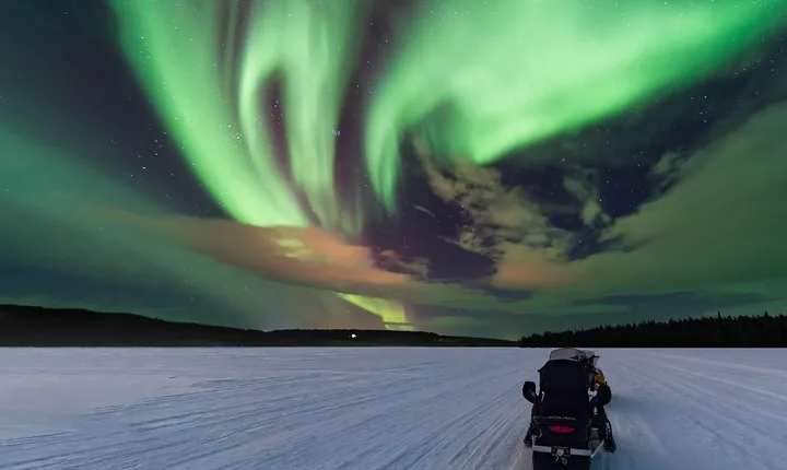 Northern Lights Hunting with Snowmobiles