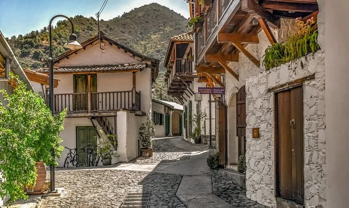 Troodos Mountains Villages with Lampadistis Monastery from Paphos