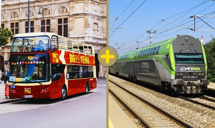 Vienna: 1-Day Hop-on Hop-off Bus Tour & City Airport Train