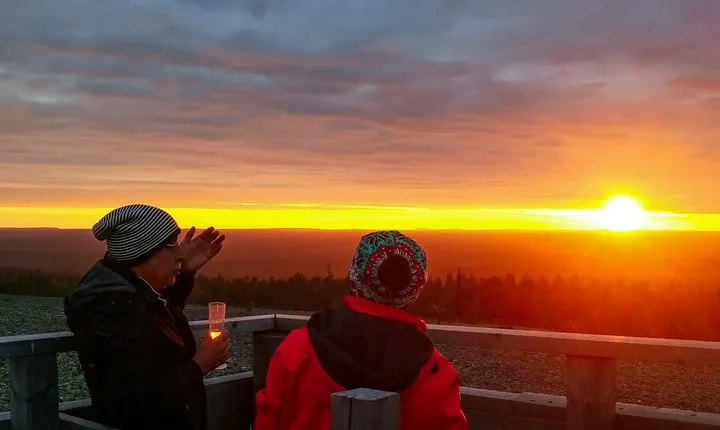 Sunset at the Arctic Circle