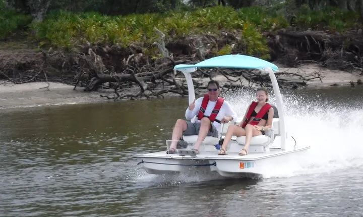 Drive your Own 2 Seat Fun Go Cat Boat on Marco Island