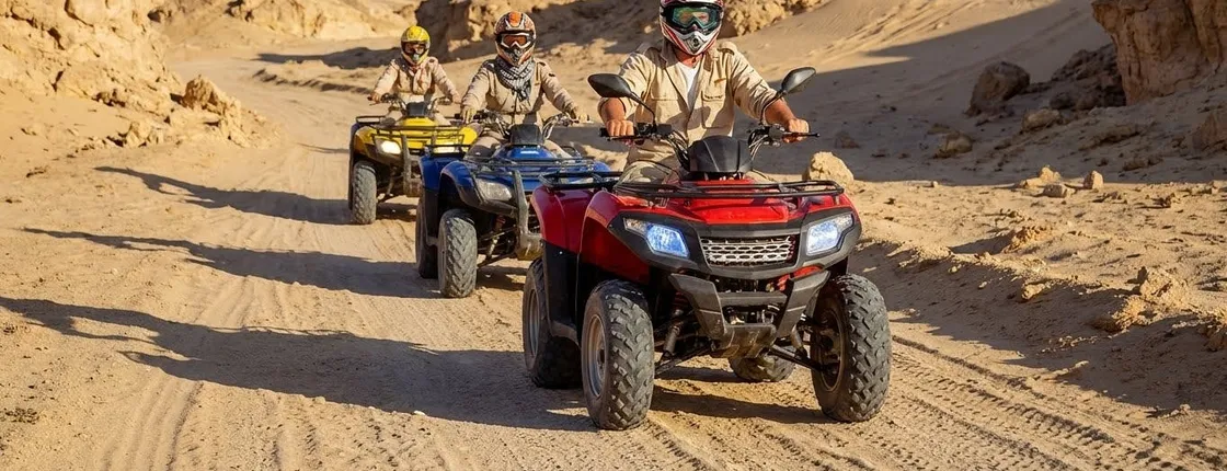 Quad bike ride in Hurghada desert with Bedouin tea tasting