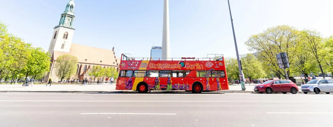 Berlin Red Sightseeing hop-on hop-off 24 or 48h bus