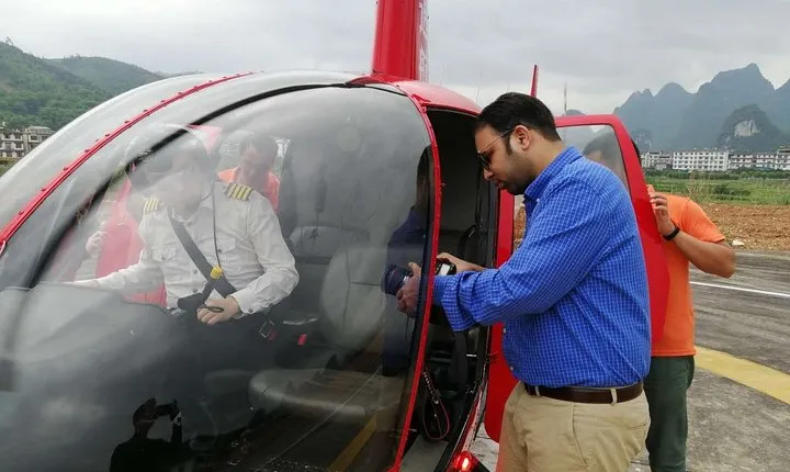 Yangshuo Helicopter Tour from Guilin hotel