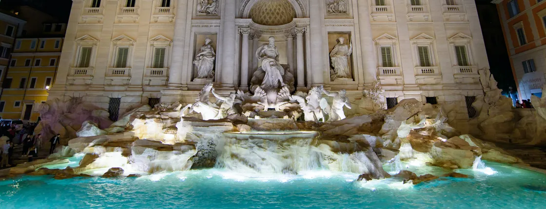 Rome evening walking tour with the Spanish Steps and Trevi Fountain