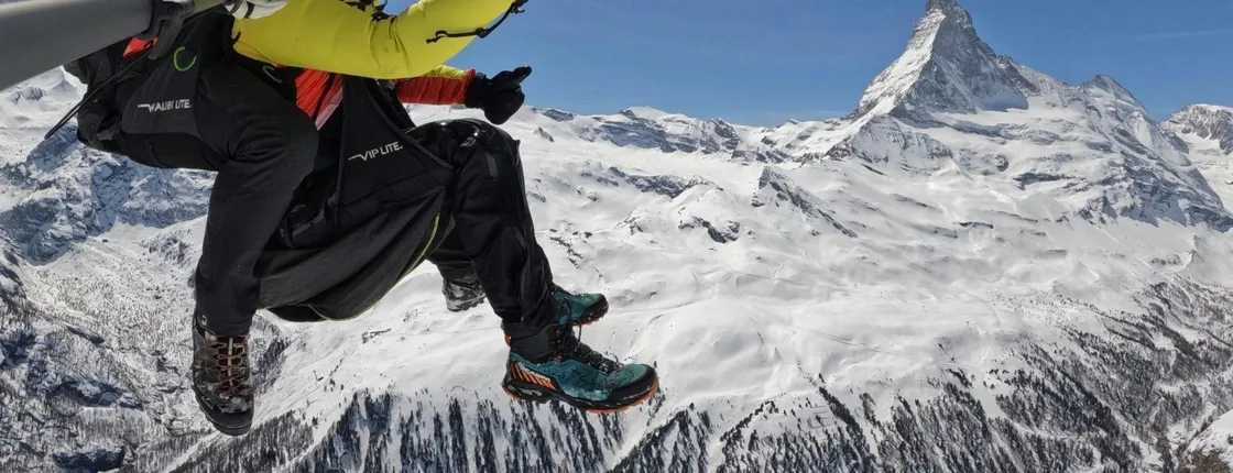 Zermatt tandem paragliding experience with Matterhorn views