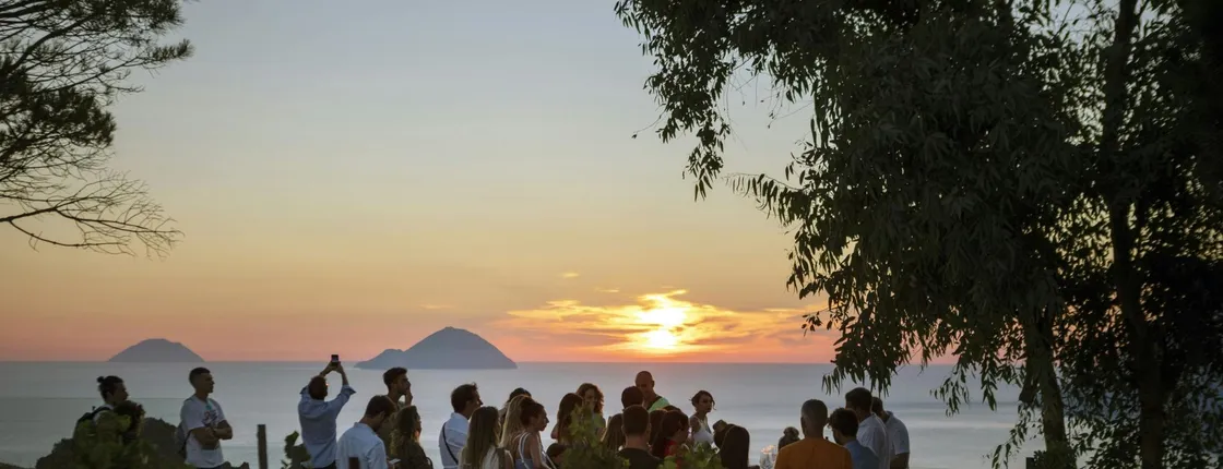 Guided Vineyard Tour and Wine Tasting on Lipari Island at Sunset