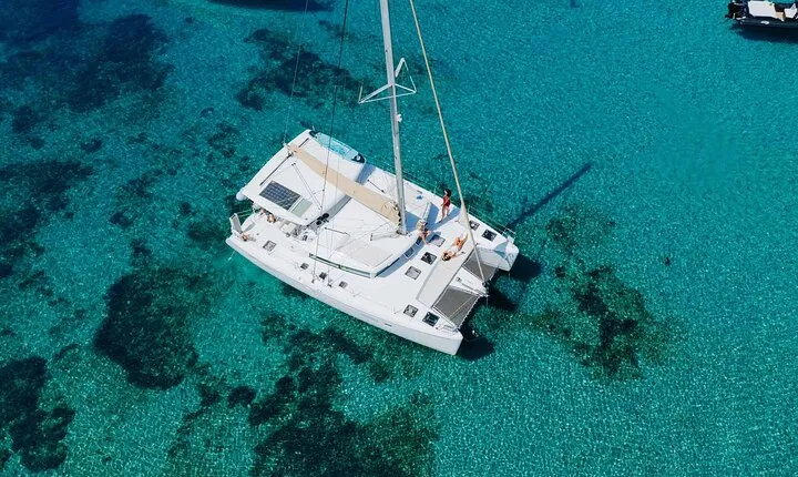 Sail the Athenian Coastline on a Catamaran with Meal & Wine