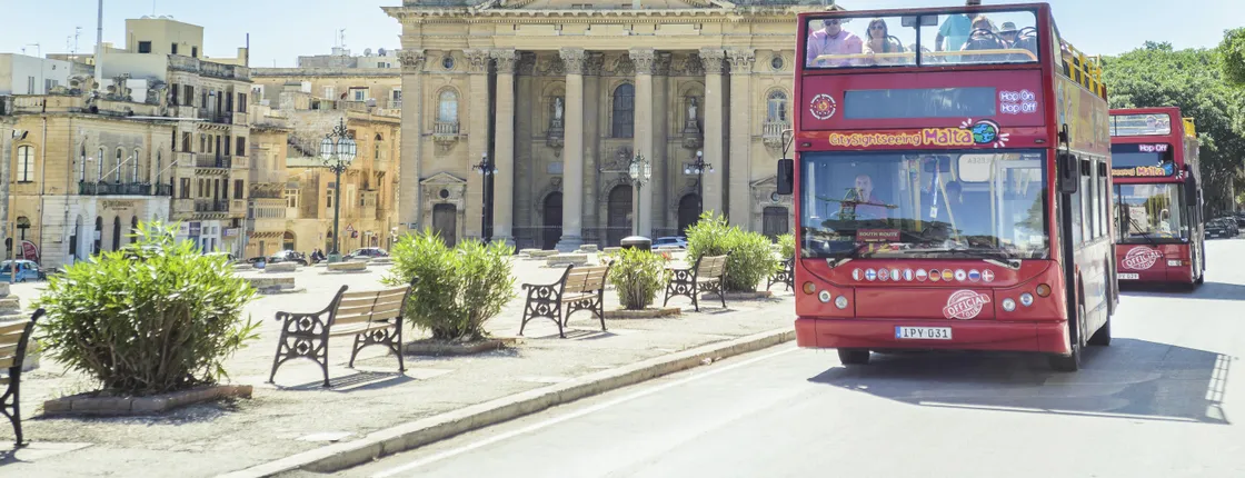 City Sightseeing hop-on hop-off boat and bus tour of Malta