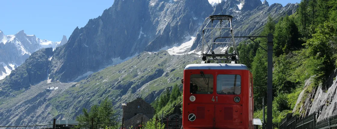 Geneva to Chamonix bus transfer with cable car and mountain train