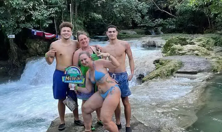 Blue Hole Waterfall &Bamboo Rafting Ocho Rios-Transportation Only