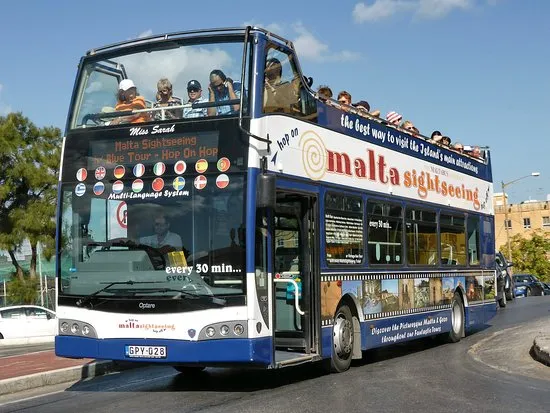 Malta Sightseeing Hop-On Hop-Off Tour (North Route - One Day Open Ticket)