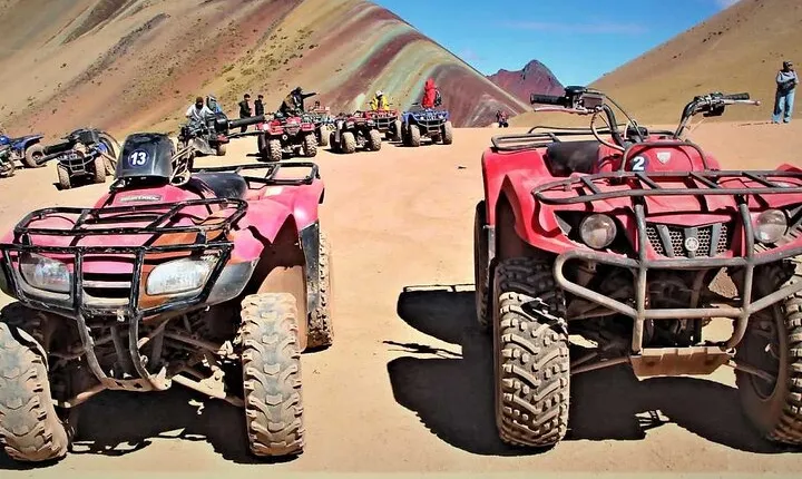 From Cusco: ATV Tour in Rainbow Mountain and Red Valley with Food