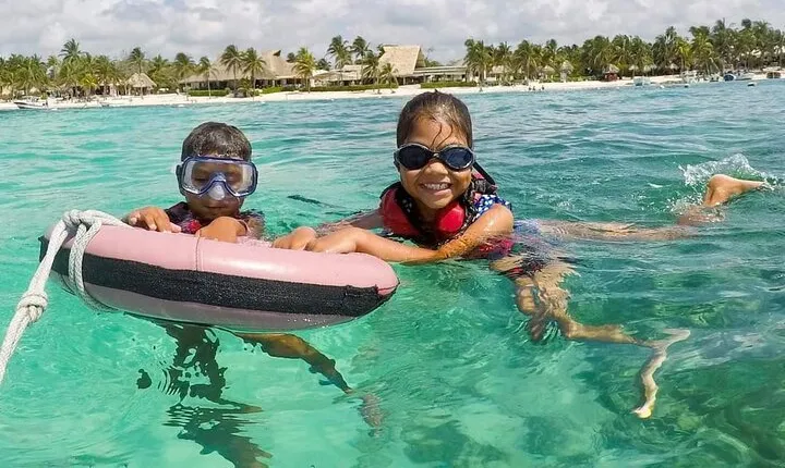 Swim with akumal turtles