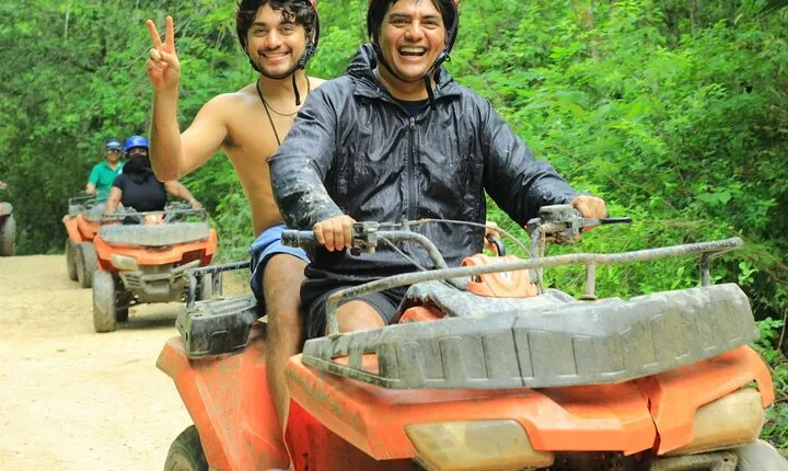 ATV Tour from Cancun and Puerto Morelos with Ziplines and Cenote.