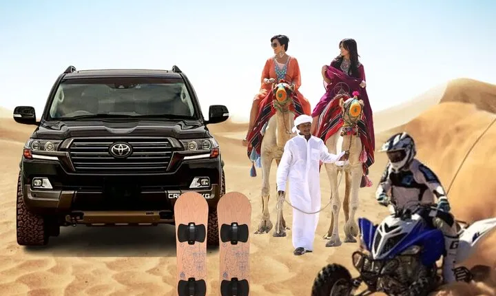 Desert Combo safari, Camel ride, Quad Bike and Dune Bashing(ALL INCLUSIVE)