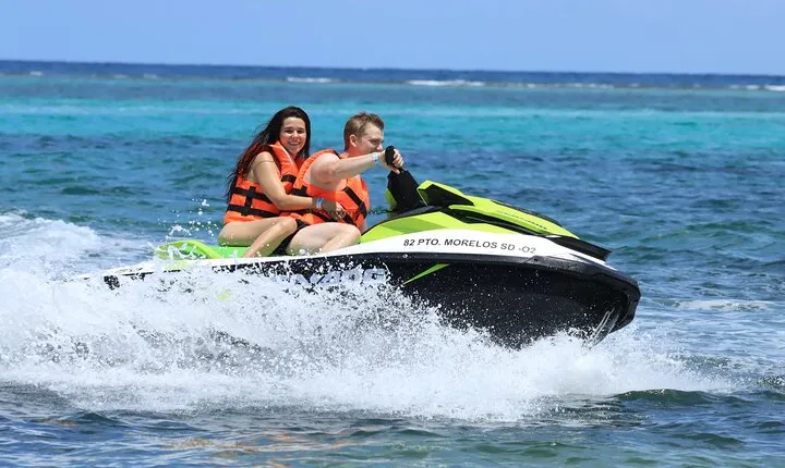 Drive a Waverunner in the beautiful Maroma Beach with transport