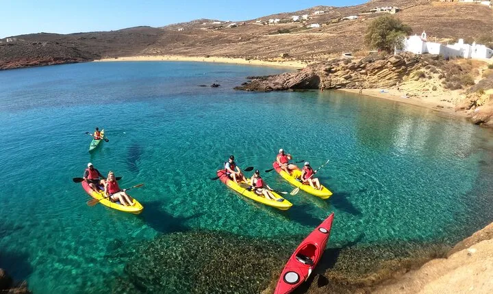Sea kayaking Mykonos natural beauty beaches