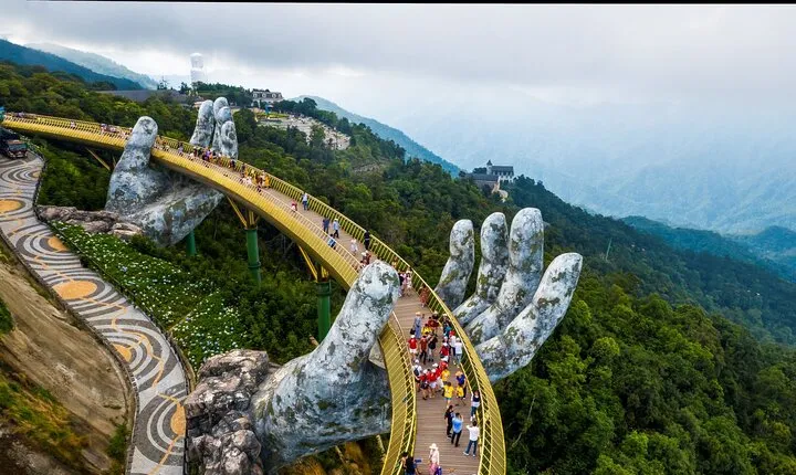 Golden Bridge Ba Na Hills with Buffets Lunch 2 ways cable car