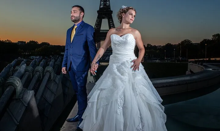 Iconic Portraits in an Exclusive Photoshoot at the Eiffel Tower
