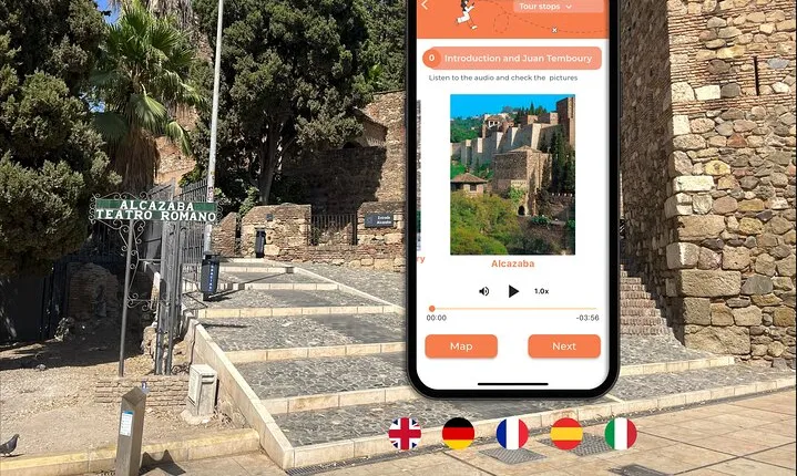 Alcazaba Malaga Entrance fee and self-guided tour created by local guide