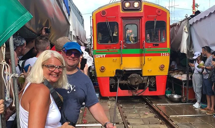 Floating and Railway Market (Optional Waterfall): Private Tour