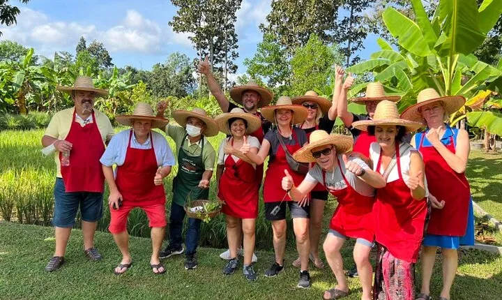 Chiang Mai Thai Cooking Organic Farm with Local Market Tour