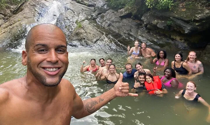 El Yunque & Beach Tour: Waterslide, Waterfall, Food, & Photos