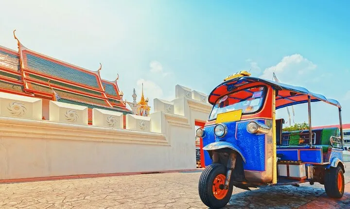 Experience Bangkok with typical Thai tuk-tuk