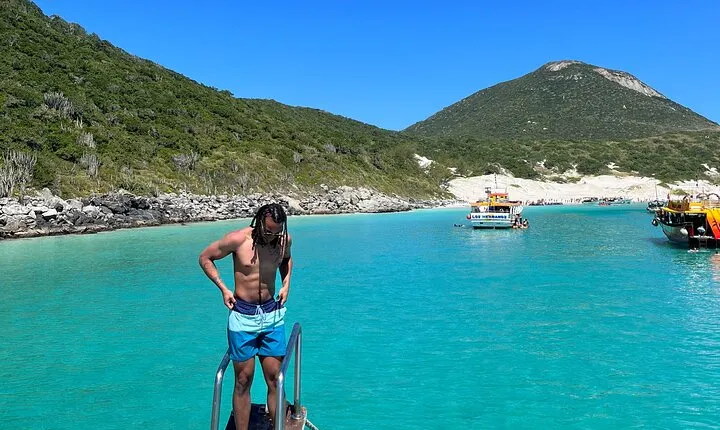 Boat Trip in Arraial do Cabo with Water Slide