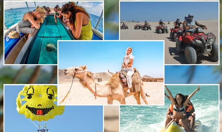 Mega Safari ATV Quad Parasailing Glass boat Lunch-Sharm El Sheikh