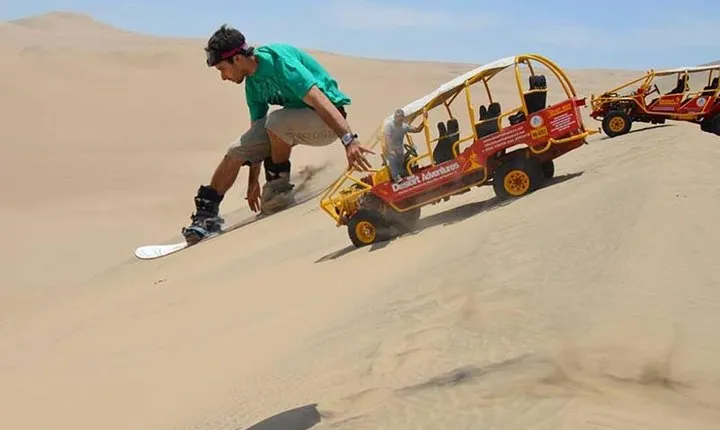 Ballestas and Huacachina Islands with sandboarding practice