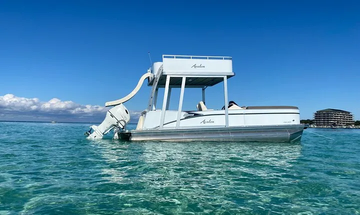 Destin- Private Chartered Slide Pontoon Boat-Up to 6 Guests