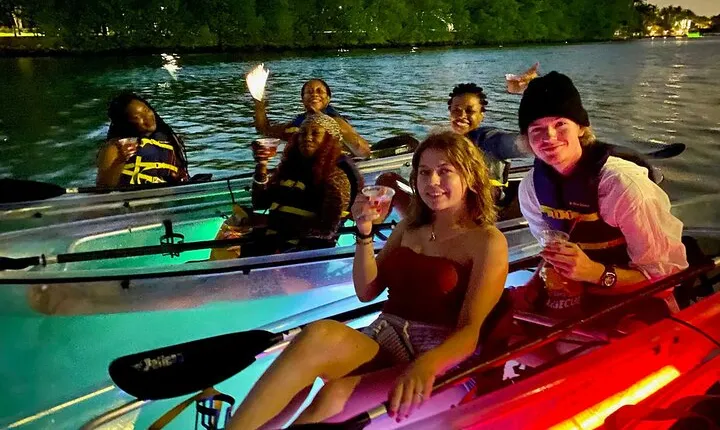 Austin Texas Night Clear Kayaking Glow Tour